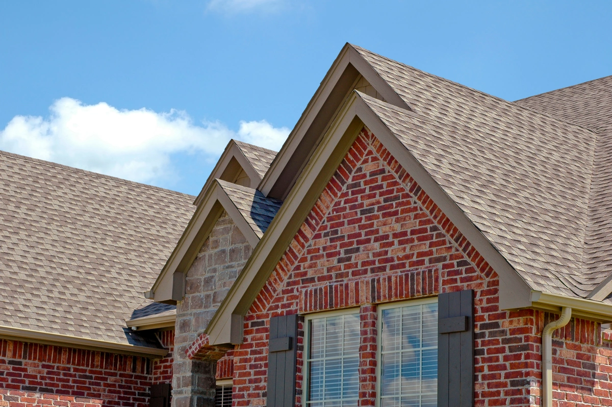 roofing on a brick house