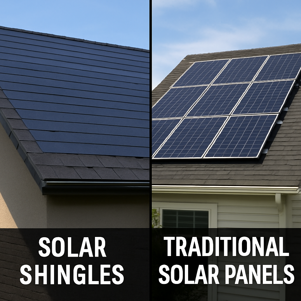 Solar shingles blend seamlessly with your roof, providing a sleek look. Traditional solar panels, however, are known for their efficiency and reliability.