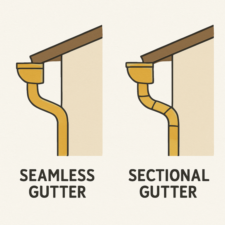 Two popular options are seamless and sectional gutters. Each has its own benefits and drawbacks.