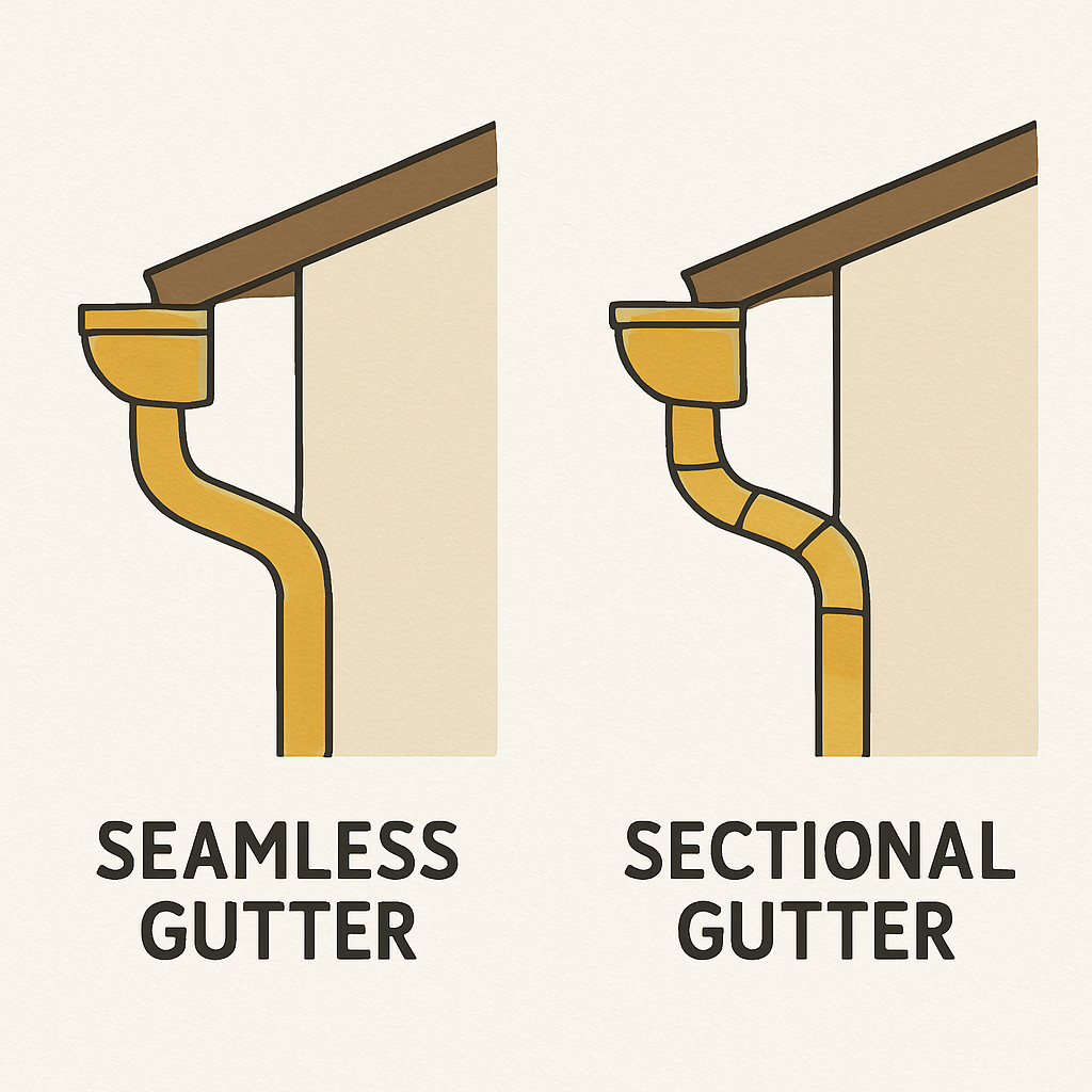 Two popular options are seamless and sectional gutters. Each has its own benefits and drawbacks.